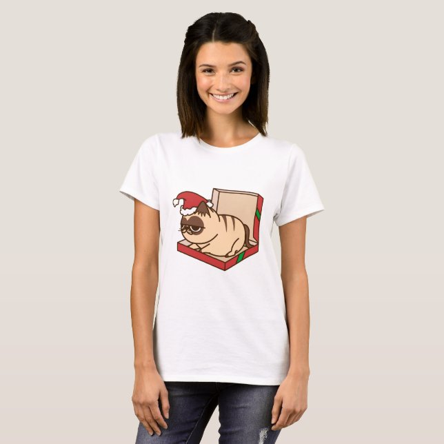 T-shirts merry christmas Cat (Frente Completa)