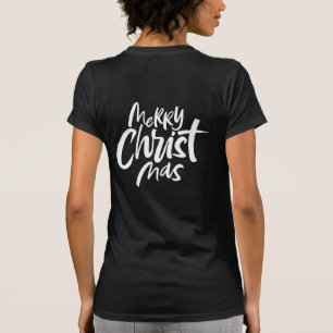T-shirts Merry CHRISTmas deixando Jesus Cristo cristão