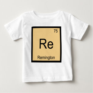 T-shirts Mesa Periódica do Elemento de Química do Nome Remi