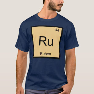 T-shirts Mesa Periódica do Elemento Químico da Nome Ruben