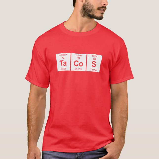T-shirts Mesa periódica dos TaCoS (Frente)
