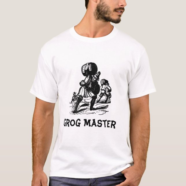T-shirts Mestre do Grog do pirata (Frente)
