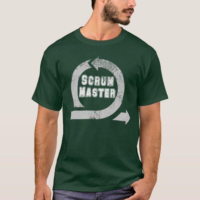 T-shirts Mestre do scrum - ágil (Frente)