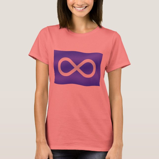 T-shirts Metis Flag Mulher Tee Organic First NationT-shirt (Frente)