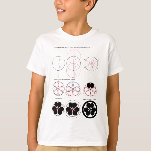 T-shirts Método de desenho de trevo-azedo (Frente)