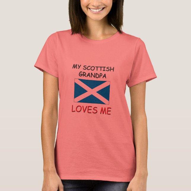 T-shirts Meu avô escocês me ama (Frente)