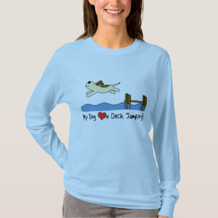 T-shirts Meu cão ama o salto da doca