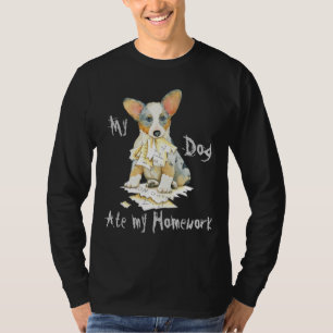 T-shirts Meu Cardigan Welsh Corgi Comeu minha Homework