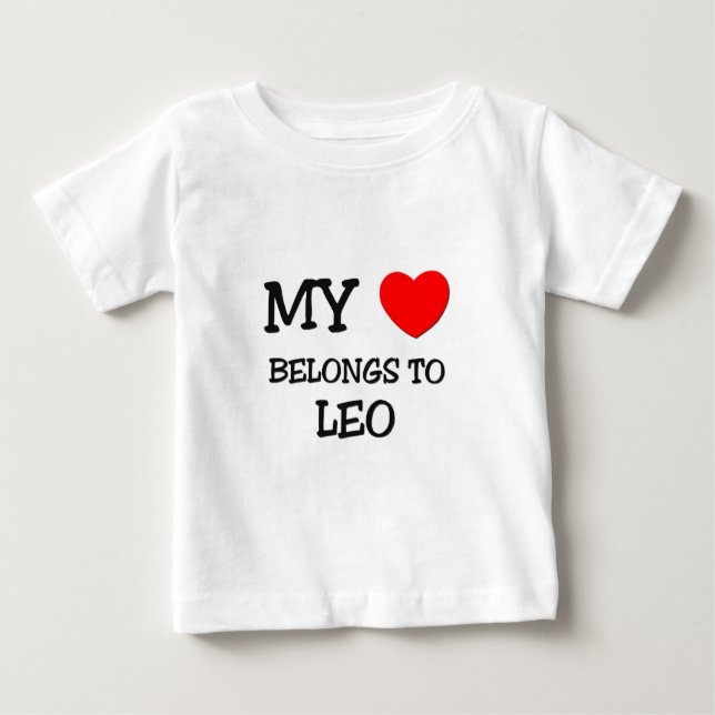 T-shirts Meu coração pertence a Leo (Frente)