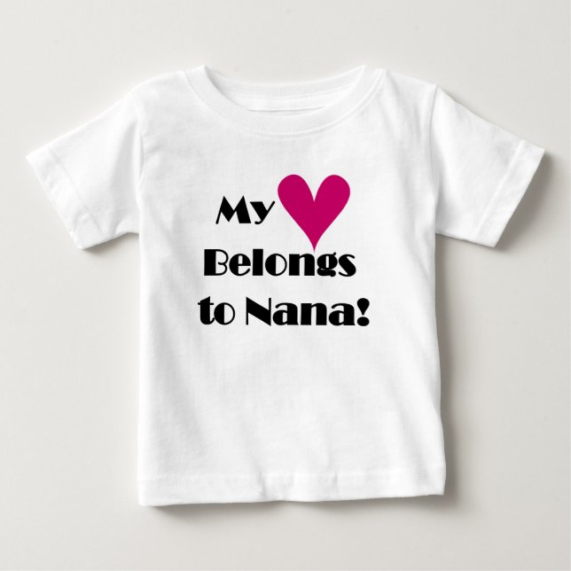 T-shirts Meu Coração Pertence a Nana (Frente)