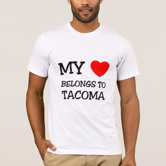 T-shirts Meu coração pertence a TACOMA (Frente)