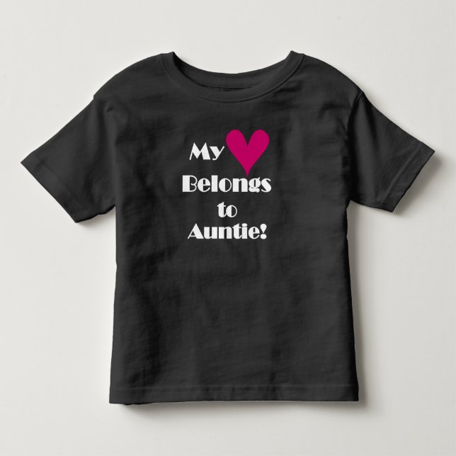 T-shirts Meu Coração Pertence à Tia (Frente)