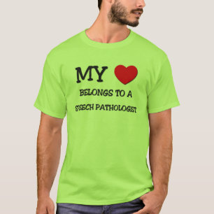T-shirts Meu coração pertence a um PATOLOGISTA de DISCURS