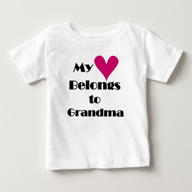 T-shirts Meu Coração Pertence à Vovó (Frente)