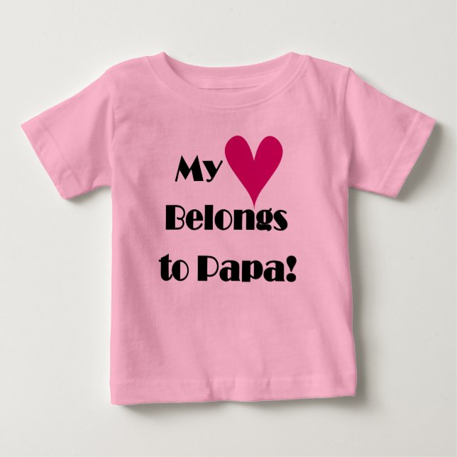 T-shirts Meu Coração Pertence ao Papa (Frente)