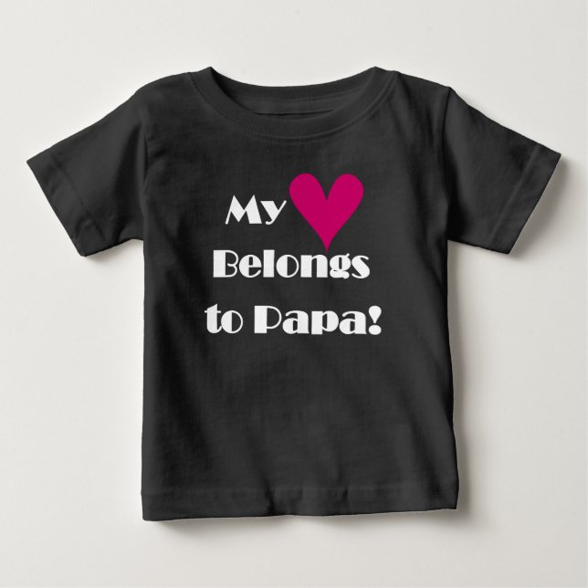 T-shirts Meu Coração Pertence ao Papa (Frente)