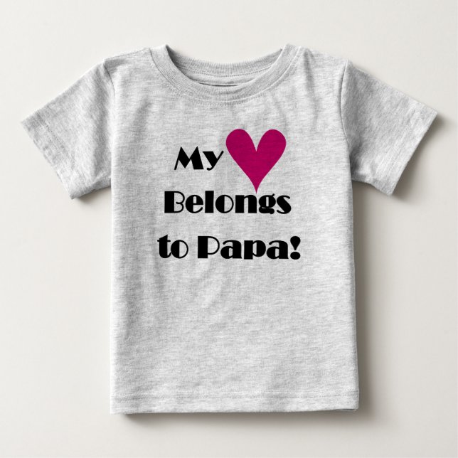 T-shirts Meu Coração Pertence ao Papa (Frente)