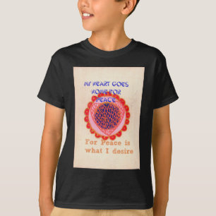 T-shirts Meu coração vai para casa para a paz.png