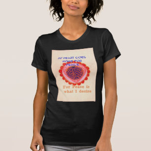 T-shirts "Meu Coração Volta para Casa em Paz" Impressão de 