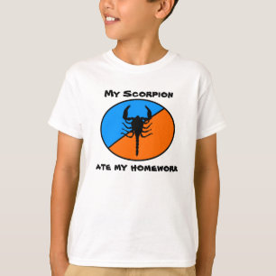 T-shirts Meu escorpião comeu meus trabalhos de casa