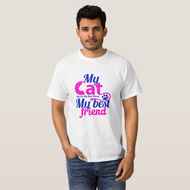 T-shirts Meu gato é meu melhor amigo (Frente Completa)