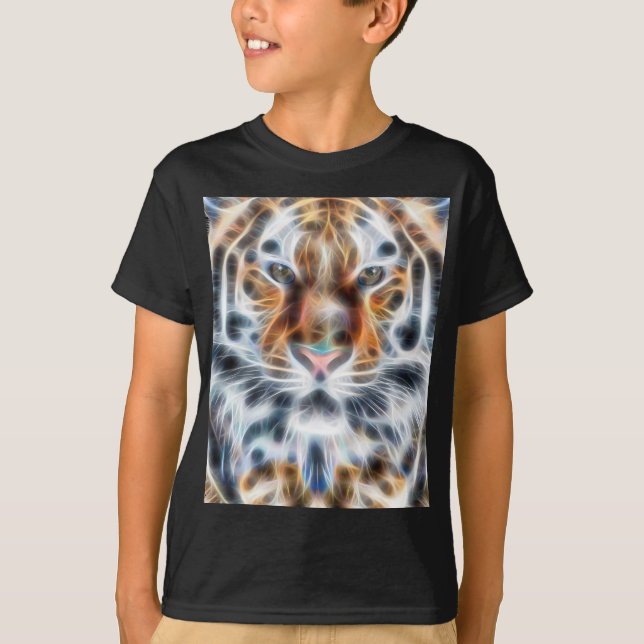T-shirts Meu Gato Está Agindo Energia Tigre Selvagem (Frente)