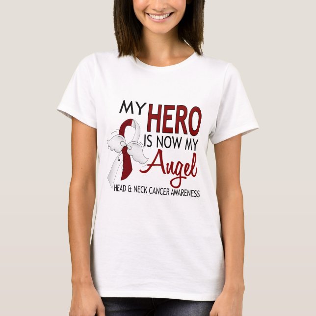 T-shirts Meu herói é meu anjo o cancer principal e de (Frente)