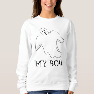 T-shirts Meu Namorado de Boo Namorada Engraçado Fantasma Ha