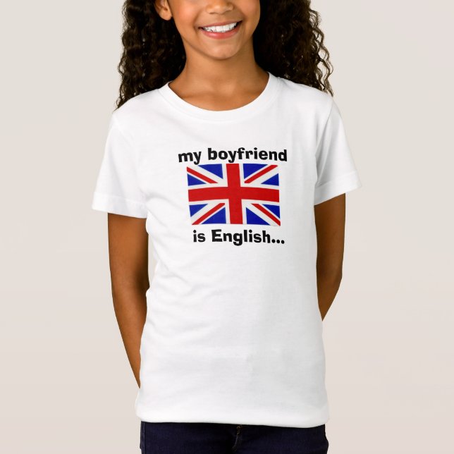 T-shirts meu namorado é inglês… (Frente)