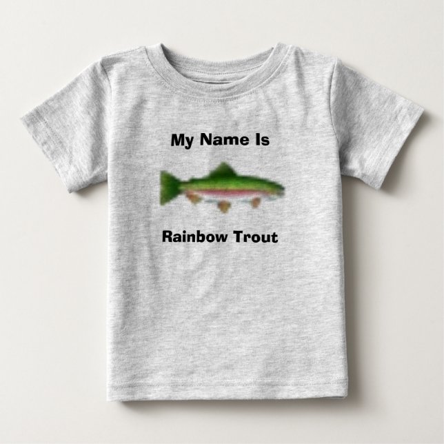 T-shirts Meu nome é, truta de arco-íris (Frente)