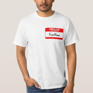T-shirts Meu Nome É Vazio Personalizar Nome T Shirt Red