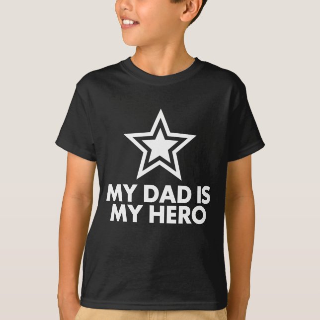 T-shirts Meu Pai É Meu Herói (Frente)