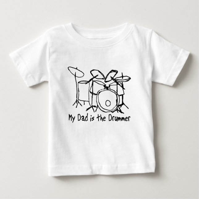 T-shirts Meu pai é o baterista (Frente)