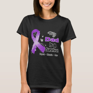 T-shirts Meu pai é uma fita do roxo do sobrevivente