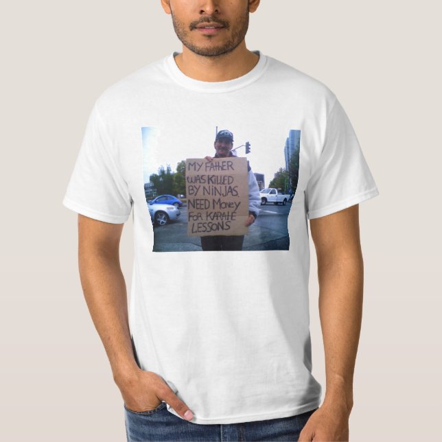 T-shirts Meu pai foi matado por ninjas… (Frente)
