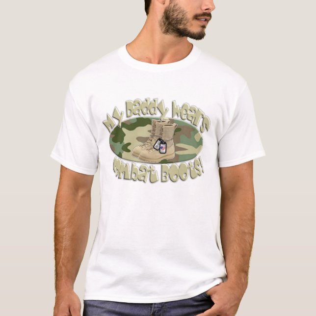T-shirts Meu pai veste botas de combate (Frente)