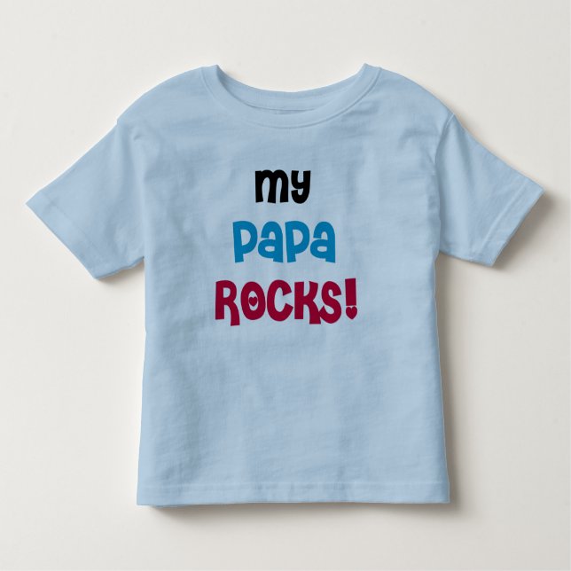 T-shirts Meu Papa Rocks (Frente)