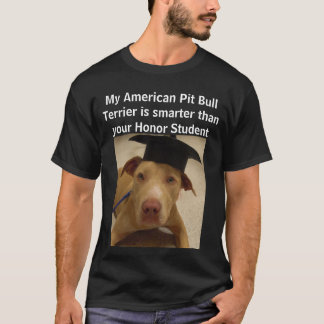 T-shirts Meu pitbull Terrier americano é mais esperto do