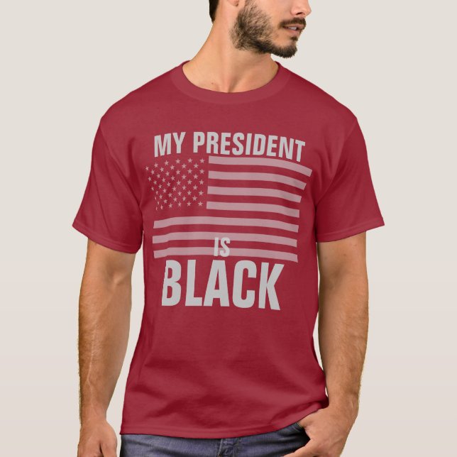 T-shirts Meu presidente é preto (Frente)