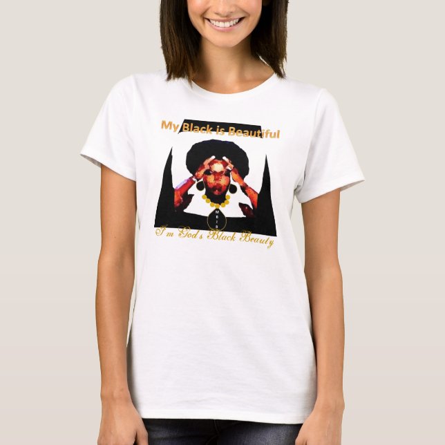 T-shirts Meu preto é bonito (Frente)