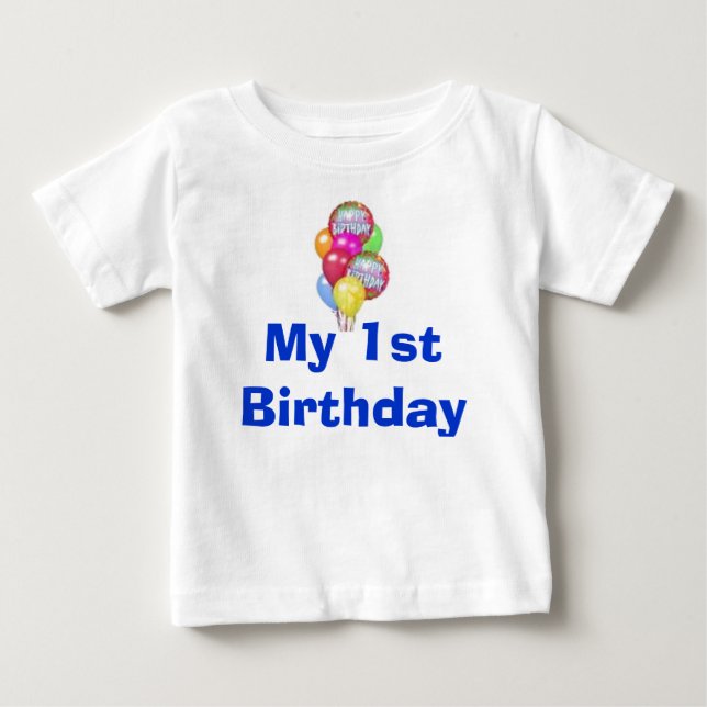 T-shirts Meu primeiro aniversario (Frente)