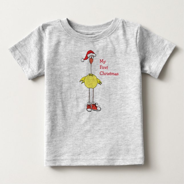T-shirts Meu Primeiro Fato De Bebê De Natal (Frente)