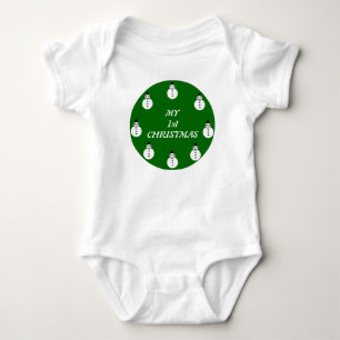 T-shirts Meu Primeiro Natal Personalizado Bebê Neve