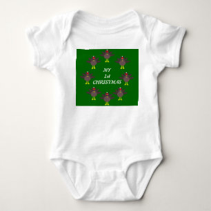 T-shirts Meu Primeiro Natal Personalizado Turca Bebê
