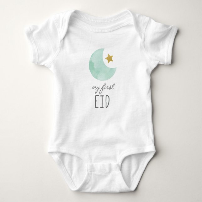 T-shirts Meu primeiro visto de bebê Eid, roupas (Frente)