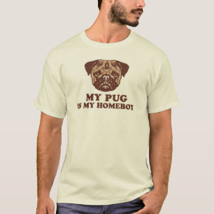 T-shirts Meu Pug é meu ficar em casa