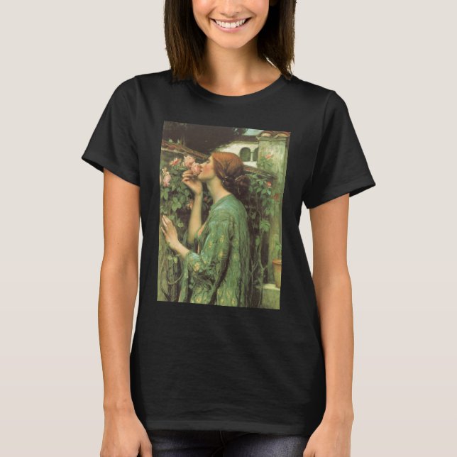 T-shirts Meu Rosa doce, ou Alma do Rosa por Waterhouse (Frente)