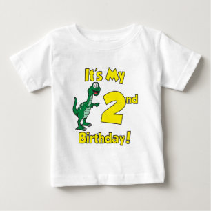 T-shirts Meu Segundo Dinossauro de Aniversário