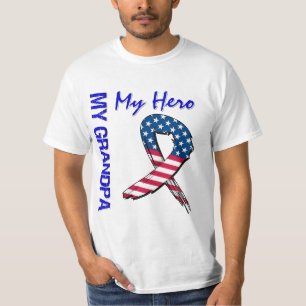 T-shirts Meu vovô minha fita patriótica do Grunge do her
