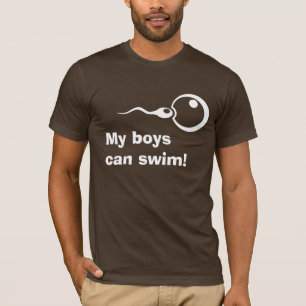 T-shirts Meus meninos podem nadar!! Refrigere o pai para